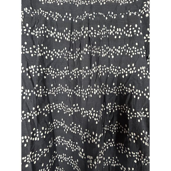 Orange Creek Womens Navy White Polka Dot Short Sleeve Button-Up Shirt Dress XL - Picture 3 of 11